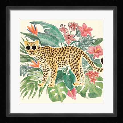 Framed Jungle Vibes Jaguar Print