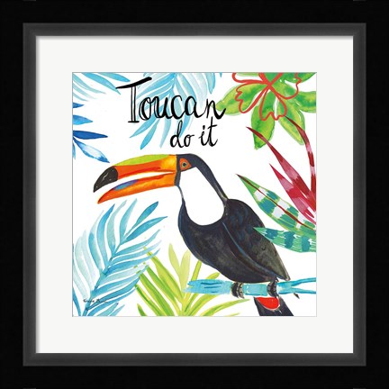 Framed Tropicana II Toucan Print