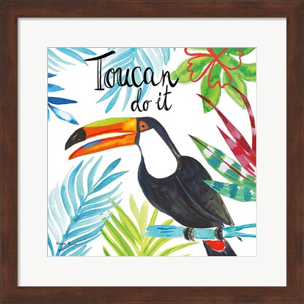 Framed Tropicana II Toucan Print