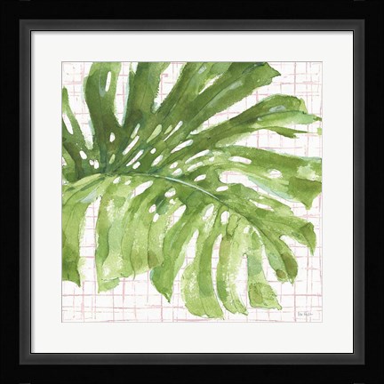Framed Mixed Greens LXXIV on Pink Print