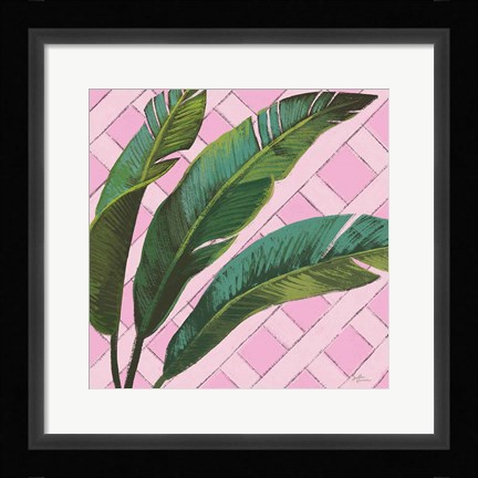 Framed Welcome to Paradise XI on Pink Print