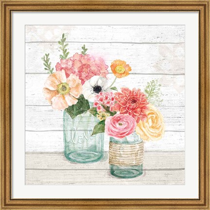Framed Pastel Flower Market XIII Print