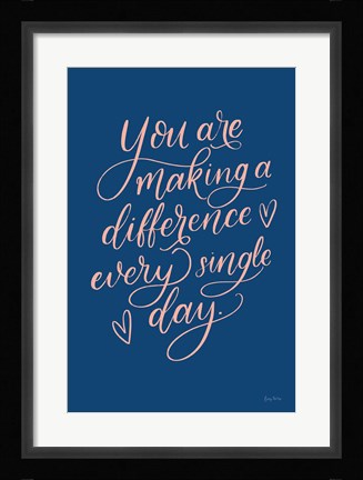 Framed Teachers III Blue Print