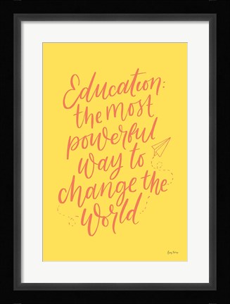 Framed Teachers II Yellow Print
