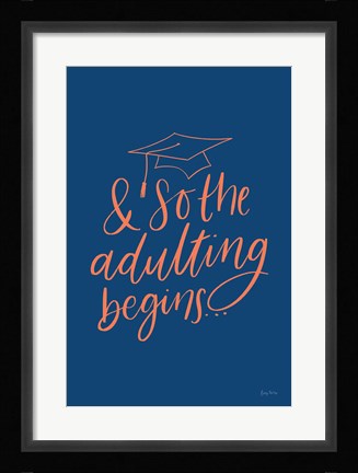 Framed Graduation IV Blue Print