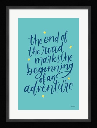 Framed Graduation III Aqua Print