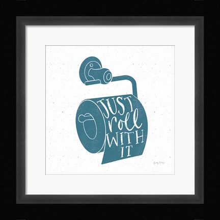 Framed Turkish Tile Bathroom Puns VI Print