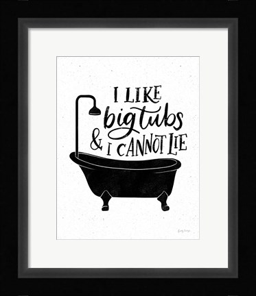 Framed Bathroom Puns II Black Print