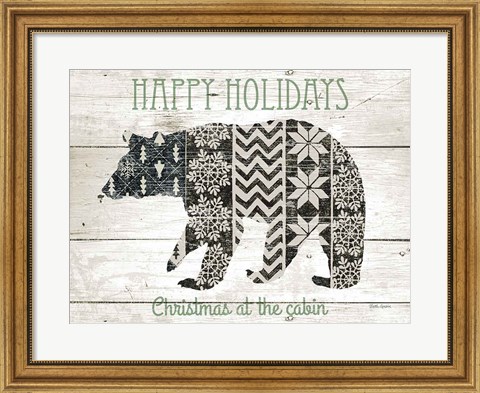 Framed Nordic Holiday II Neutral Print