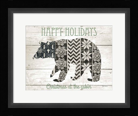 Framed Nordic Holiday II Neutral Print
