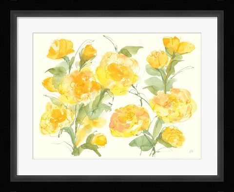 Framed Sunshine Peonies Print