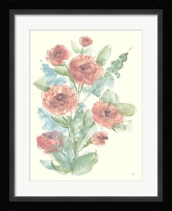 Framed Camellia Bouquet II Print