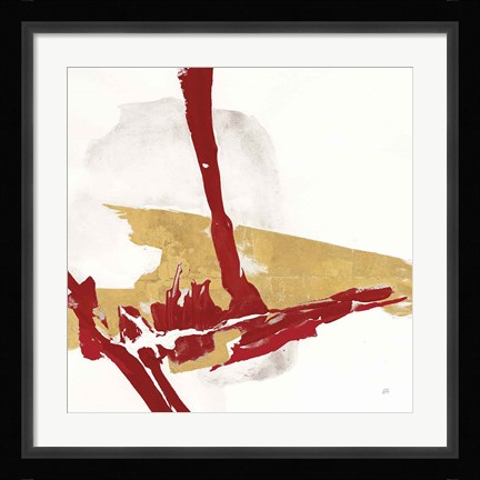 Framed Red Gold IV Print