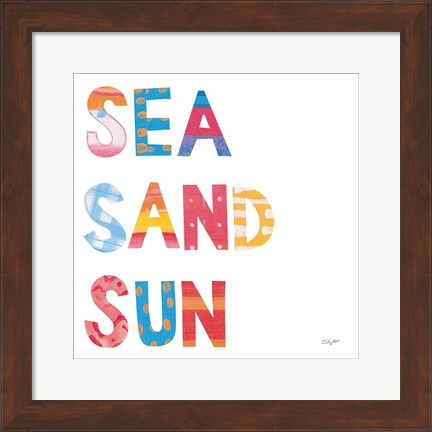 Framed Sea Sand Sun IV Print