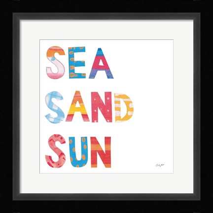Framed Sea Sand Sun IV Print