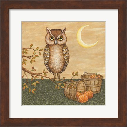 Framed Halloween Owl Print