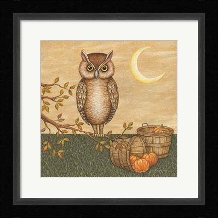 Framed Halloween Owl Print