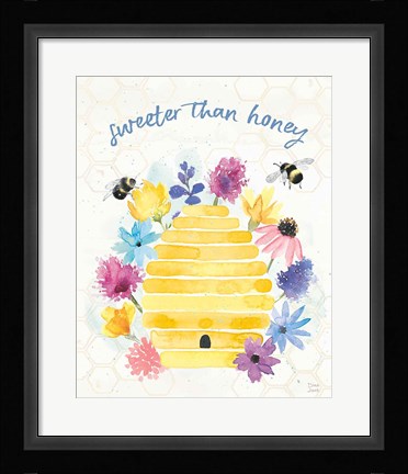 Framed Bee Harmony V Print