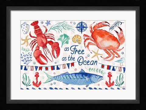 Framed Maritime Delight I Print