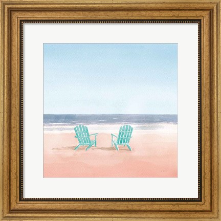 Framed Salento Coast II Coral Cove Print