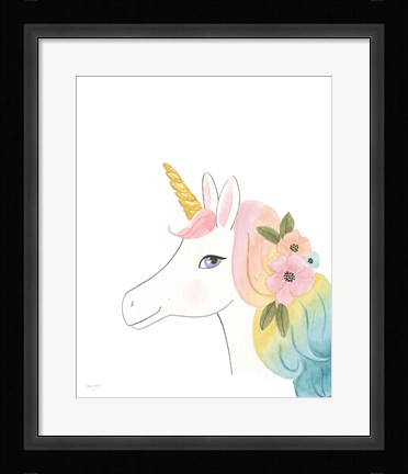Framed Lets Chase Rainbows V Print