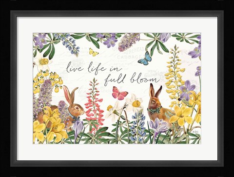 Framed Easter Garden I Bow Tie Print