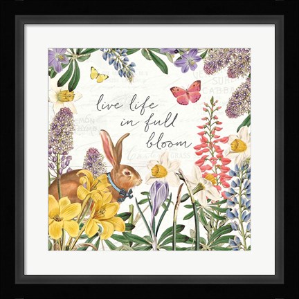 Framed Easter Garden II Bow Tie Print