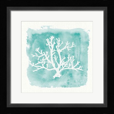 Framed Water Coral Cove V Print