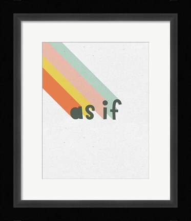 Framed Rainbow Words I Print