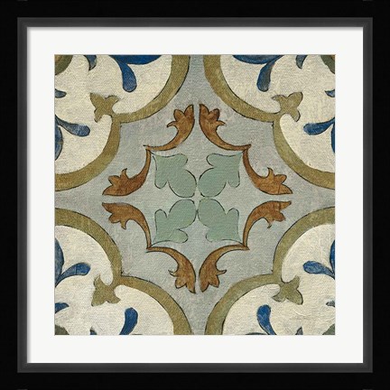 Framed Old World Tile VIII Print