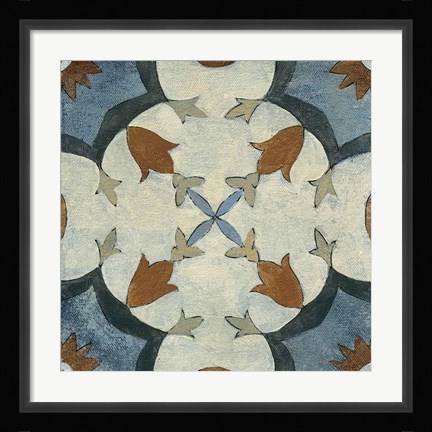Framed Old World Tile V Print