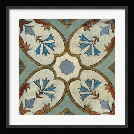 Framed Old World Tile IV Print
