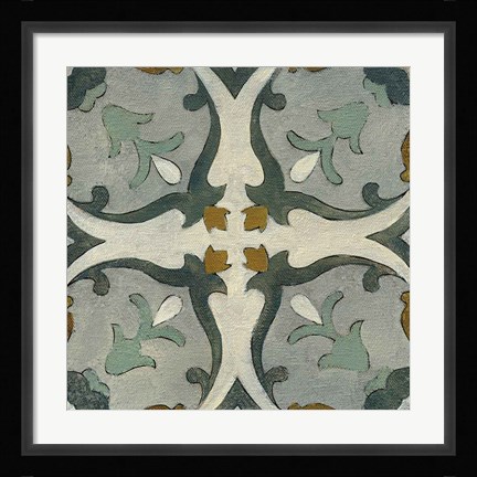 Framed Old World Tile III Print