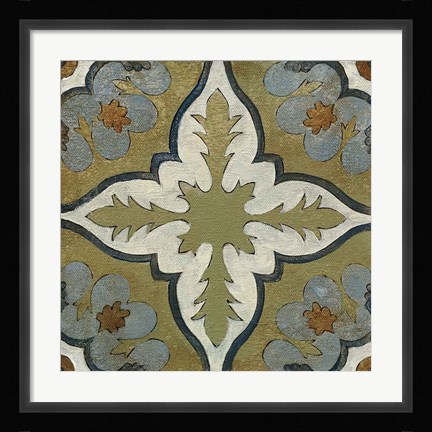 Framed Old World Tile II Print