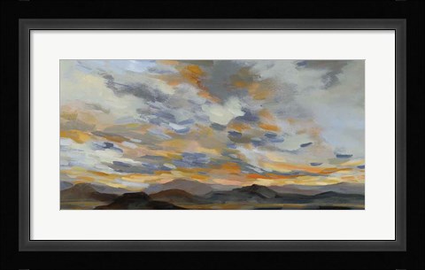 Framed High Desert Sky I Navy Print
