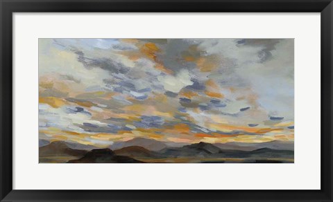 Framed High Desert Sky I Navy Print