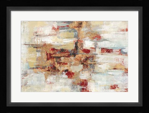 Framed Old Bridge Reminiscence Red Print