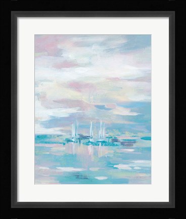 Framed Blue Waves Crop Print