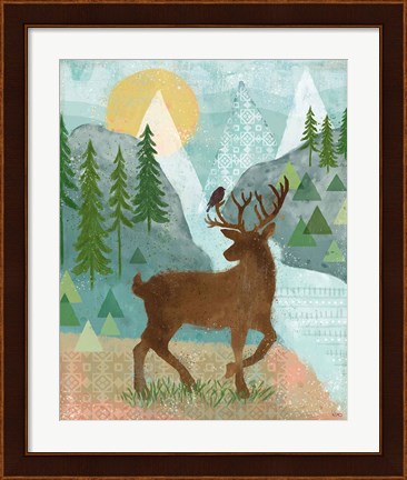Framed Woodland Forest II Print