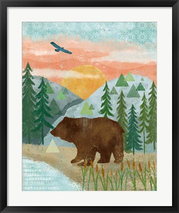 Framed Woodland Forest III Print