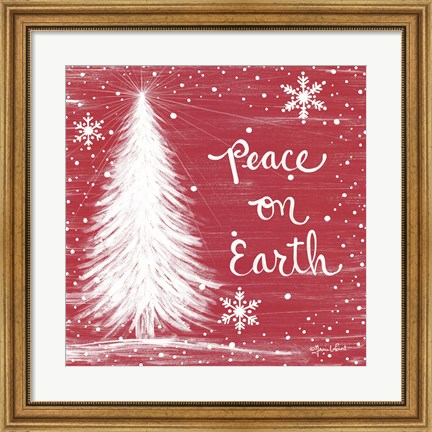 Framed Peace on Earth Trees Print