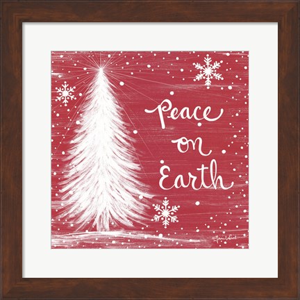 Framed Peace on Earth Trees Print