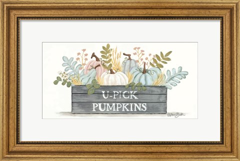 Framed U-Pick Pumpkins Print