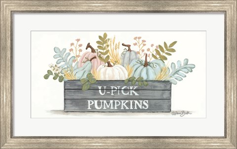 Framed U-Pick Pumpkins Print