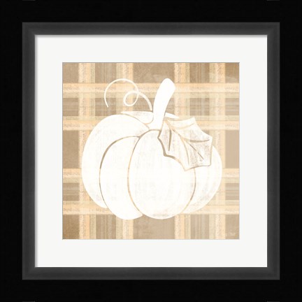 Framed Plaid Pumpkin II Print