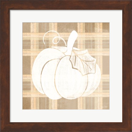 Framed Plaid Pumpkin II Print