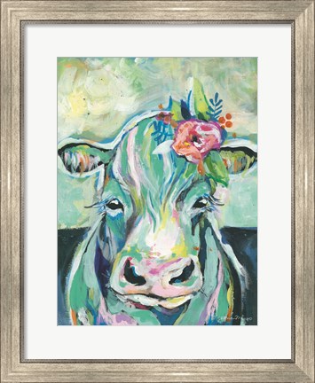 Framed Sweet Cow Print