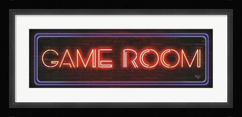 Framed Game Room Neon Sign Print
