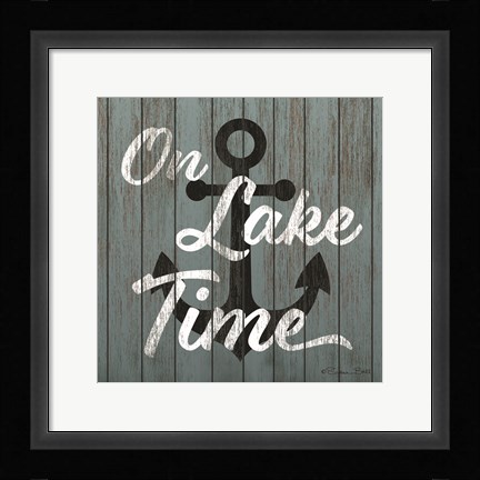 Framed On Lake Time Print