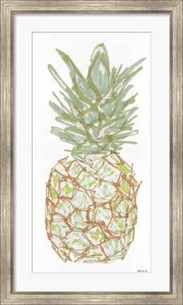 Framed Sketchy Pineapple 2 Print